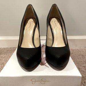 Textured Black Pumps by Jessica Simpson